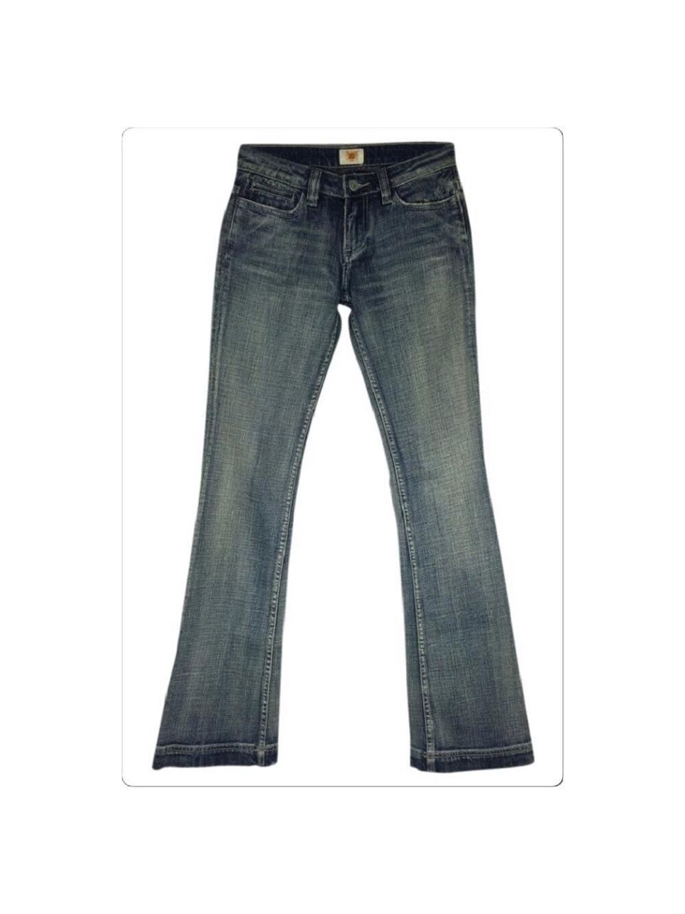 Antik denim distressed faded flare jeans size 25